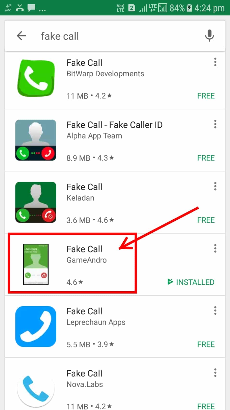 fake call app download kare