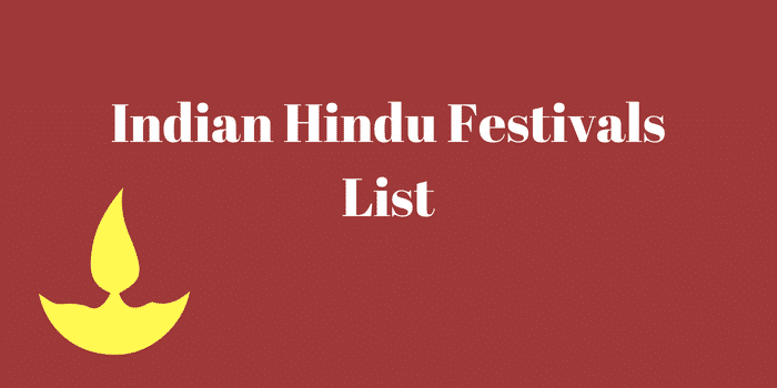 Indian Hindu Festivals List