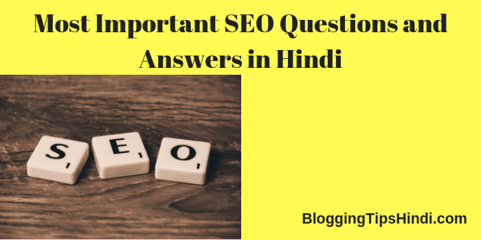 SEO Questions and Answers in Hindi