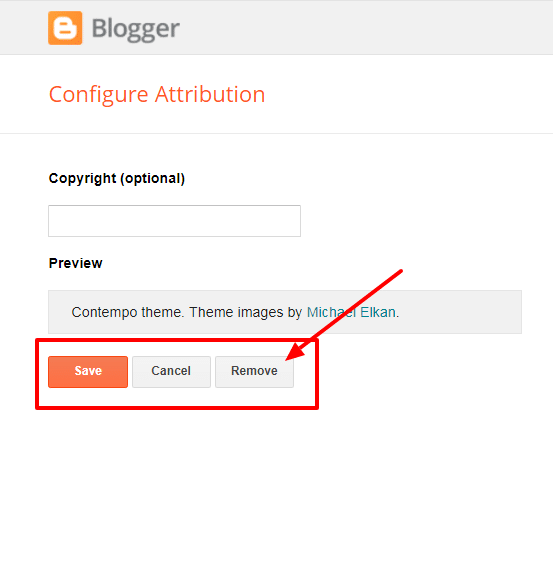 Remove blogger attribution in hindi