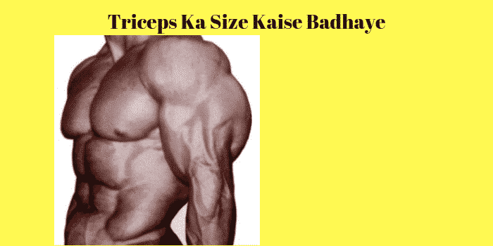 ट्राइसेप्स का साइज कैसे बढ़ाये एक्सरसाइज – Increase Triceps Size in Hindi