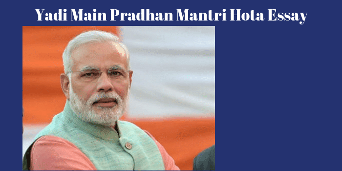 Yadi Main Pradhan Mantri Hota Essay