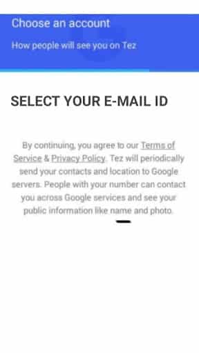 select your email id